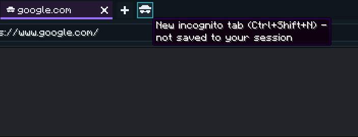 Incognito tab