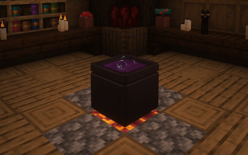 Image of a cauldron filled with a purple potion