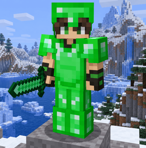 Emerald Armor and tools — Minecraft Bedrock addon, screenshot 6