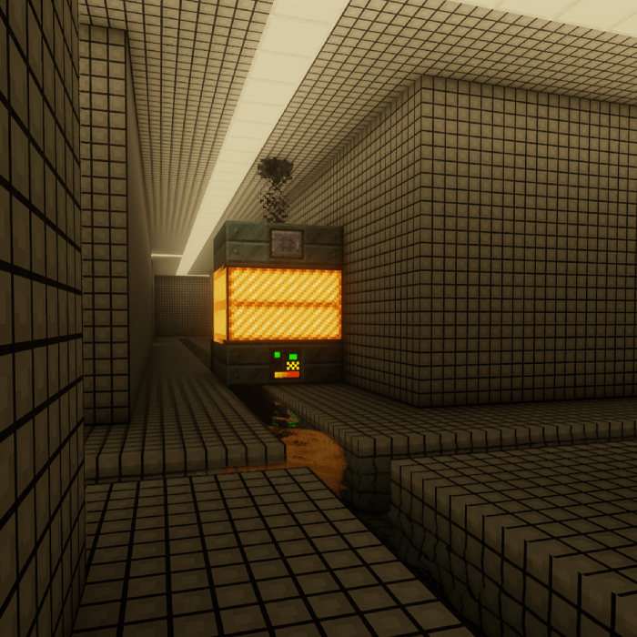 An image of the Built-in level with shaders and an EBF from GTCeu