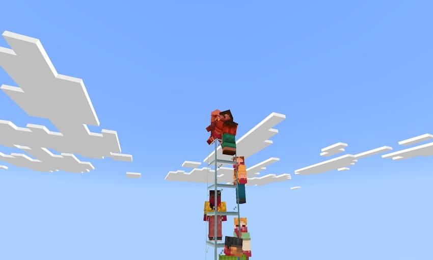 The Furious Infected successfully climbed their way up to the poor villager.
