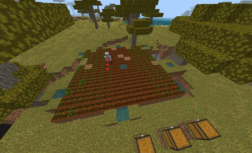 Farm Worker Robot — the robot that farms for you — Minecraft Bedrock addon, screenshot 3