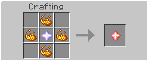 Blazing Nether Star crafting recipe