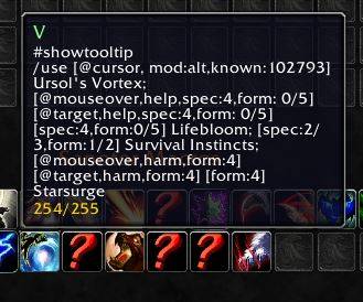 Macro text displayed in tooltip