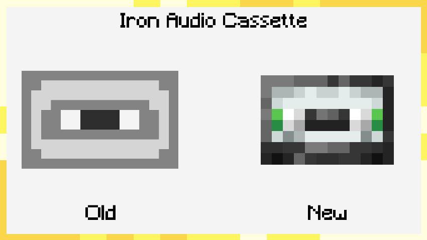 New texture for the Iron Audio Cassette item.