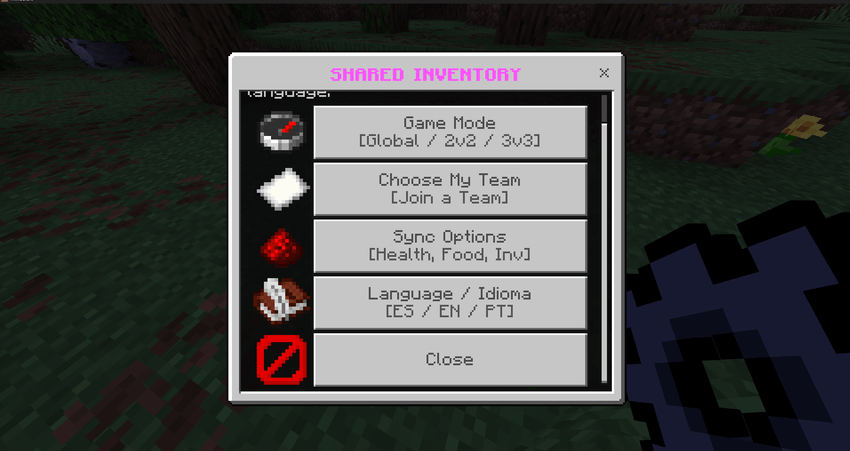Shared Inventory Main Menu