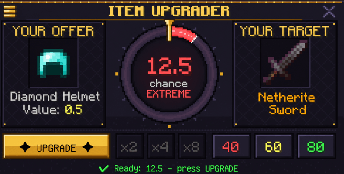 Ultimate Item Upgrader — Minecraft Bedrock addon, screenshot 1