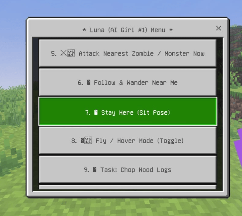 AI Girl Multiplayer — Minecraft Bedrock addon, screenshot 4