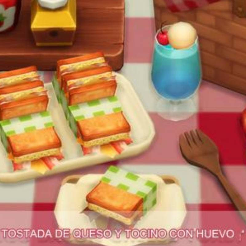 Cheese and Bacon Toast with Egg by ONI Spanish translation - The Sims 4 ...