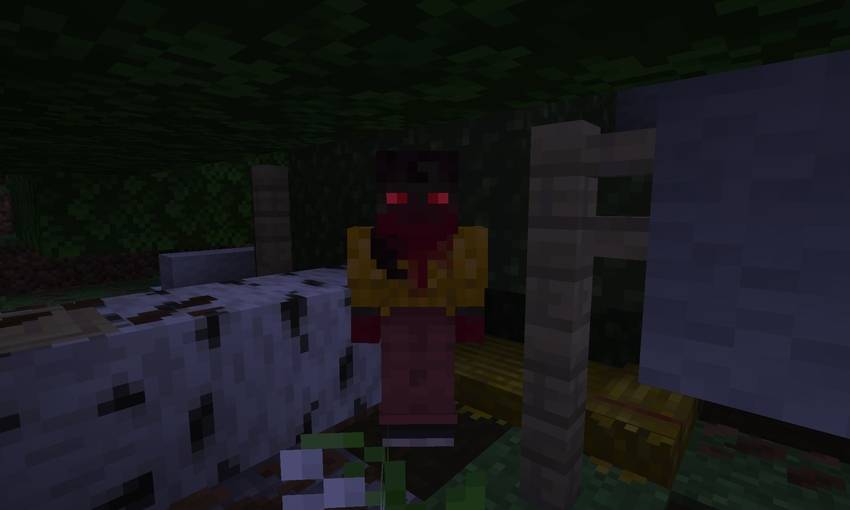 Their eyes glow in the dark, as if drenched in blood.