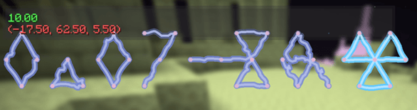 A player casts a hex to create an explosion where they are looking