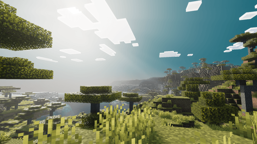 Cyanora Shader — Minecraft Bedrock texture pack, screenshot 2