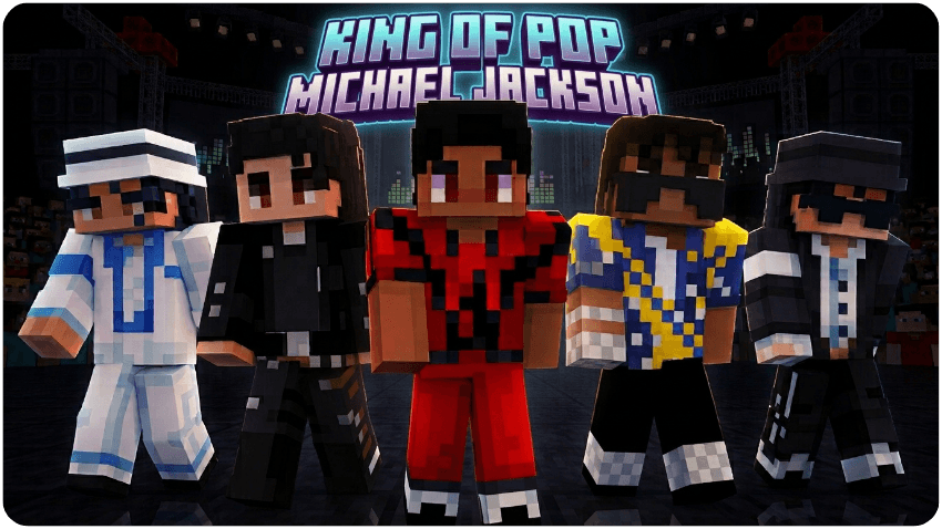 Michael Jackson Skin Pack - MJ Outfits — Minecraft Bedrock skin, screenshot 1