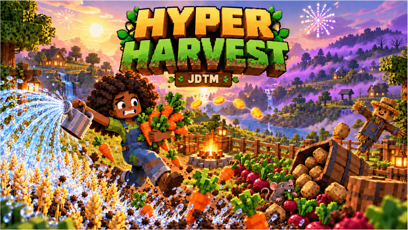 hyper harvest logo and intro
