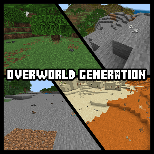 Demonstration of generation in the overworld