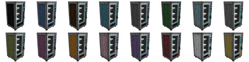 showcase "create colorful casing" vending machines