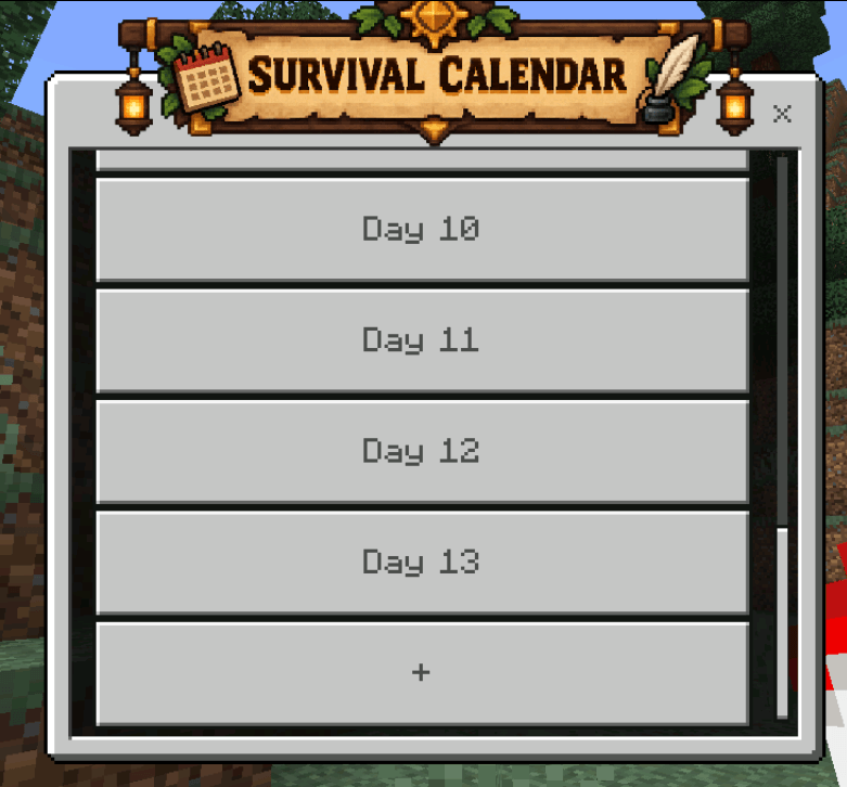 Calender Survival — Minecraft Bedrock addon, screenshot 9
