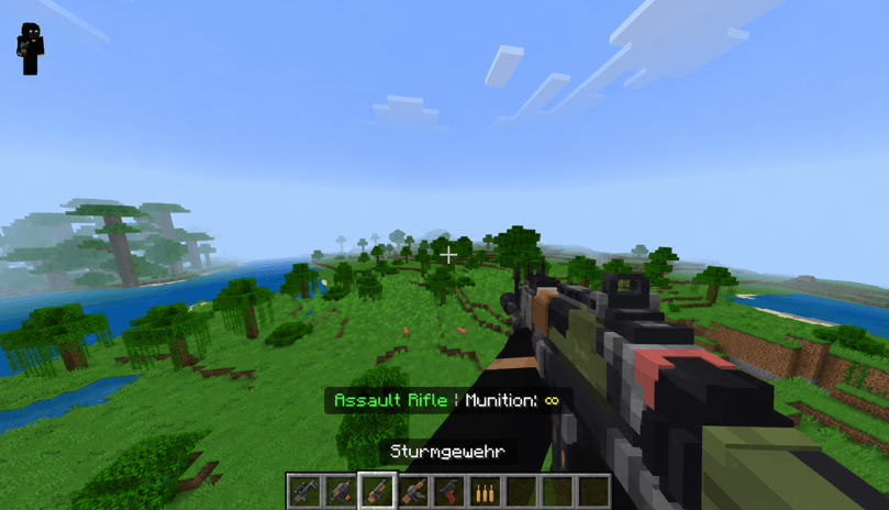 Arsenal guns HD — Minecraft Bedrock addon, screenshot 4