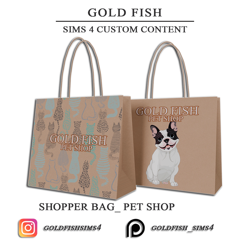 GoldFish shopper bag_ pet shop The Sims 4 Build / Buy