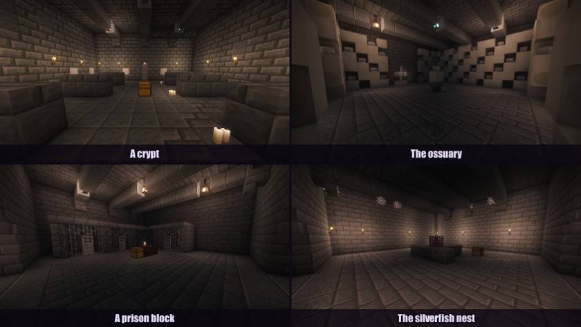 A crypt, the ossuary, a prison block, the silverfish nest
