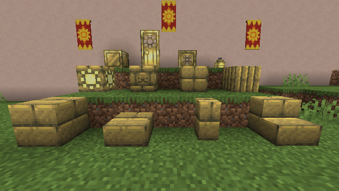 Use helian fragments to craft blocks and other decorative stuff!