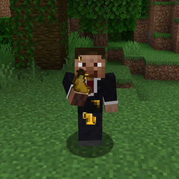 A player eating the Banana.