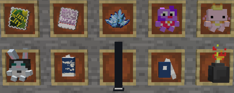 a screenshot showing the listed above additions in item frames