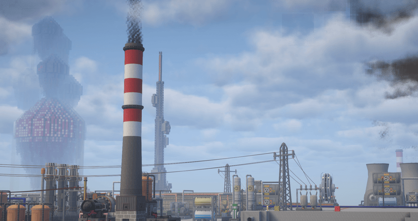 Flatgrass Industrial compound built in creative