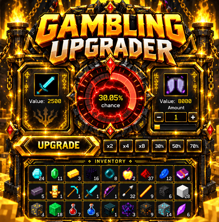 Gambling Upgrader — Minecraft Bedrock addon, screenshot 1