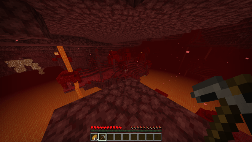 Spawn with stone pickaxe and bread