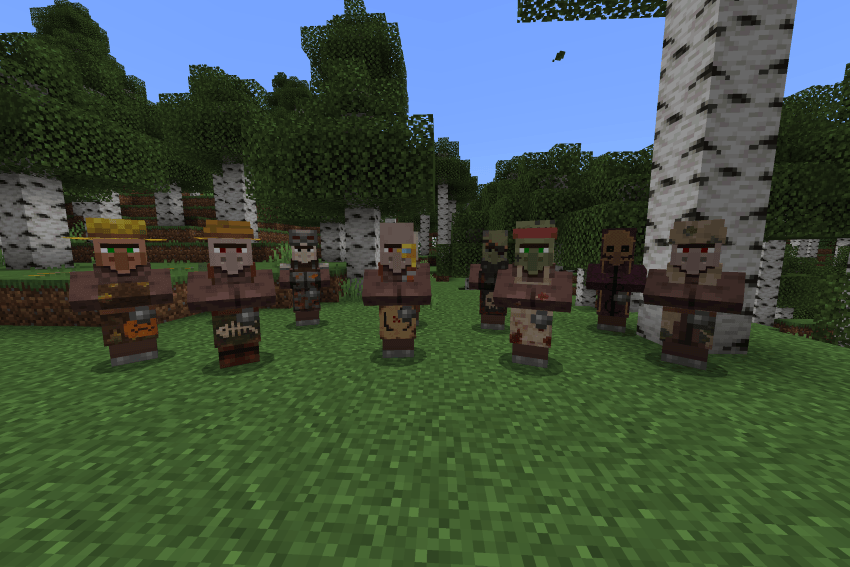 Villager skins and profession clothing