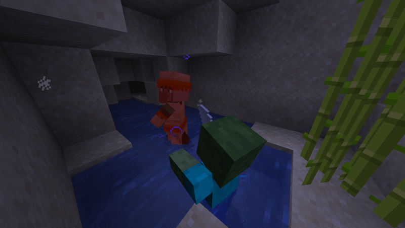 Another zombie stabbing a villager