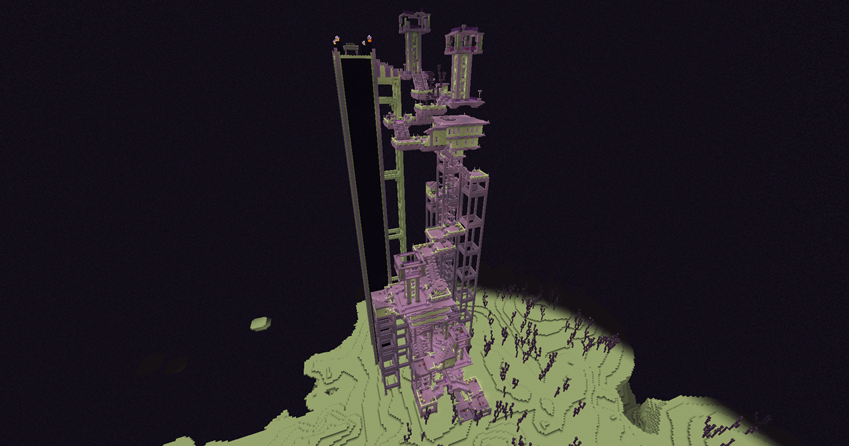 Shulker factory from afar.