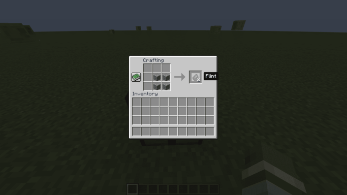 Crafting recipe: 4 Gravel to 2 Flint in Minecraft Trahfix mod