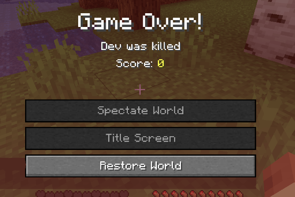 Интерфейс восстановления