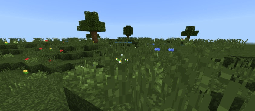 Landscape with the texture pack on