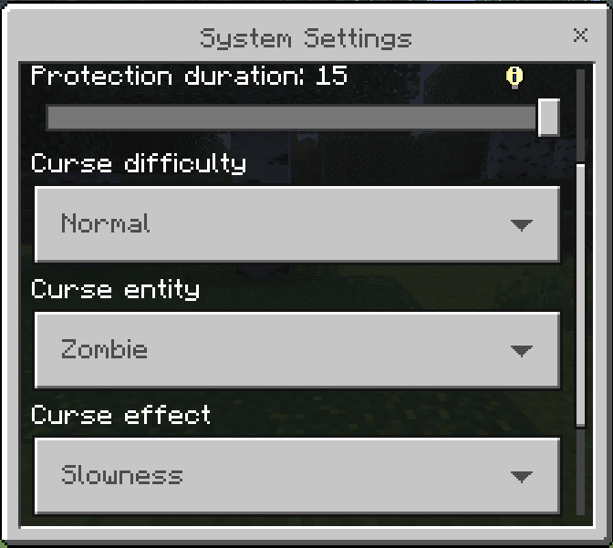 system settings