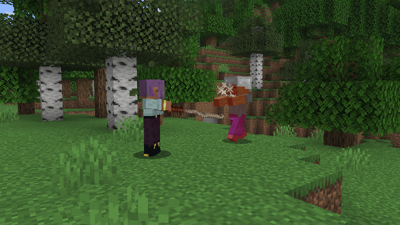 A player attacking a zombie with the whip