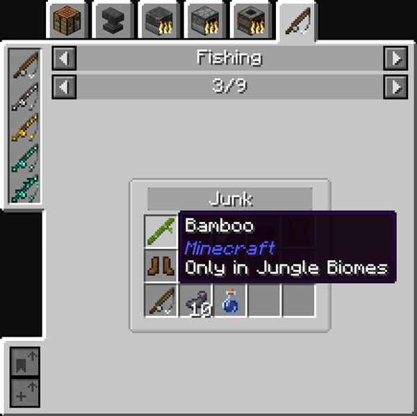 A photo showcasing that additional information is available on item hover