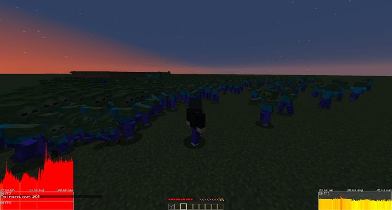 Server Stress test with 2038 Zombies