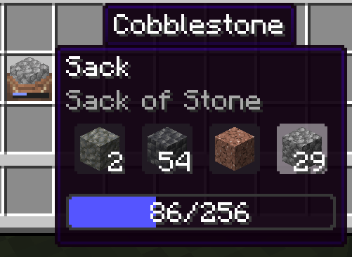 sack of stone example