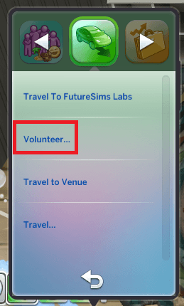 The Volunteer interaction on a phone.