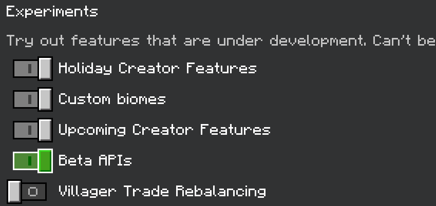 Experiments [Minecraft Education Edition] Minecraft Texture Pack