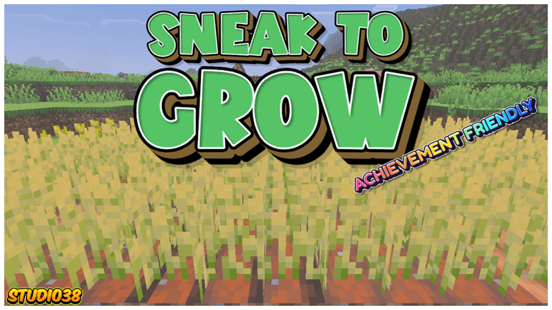 Sneak to Grow 38 — Minecraft Bedrock addon, screenshot 1