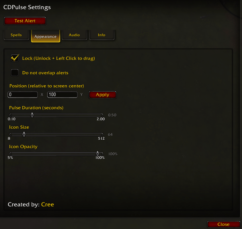 Appearance Tab