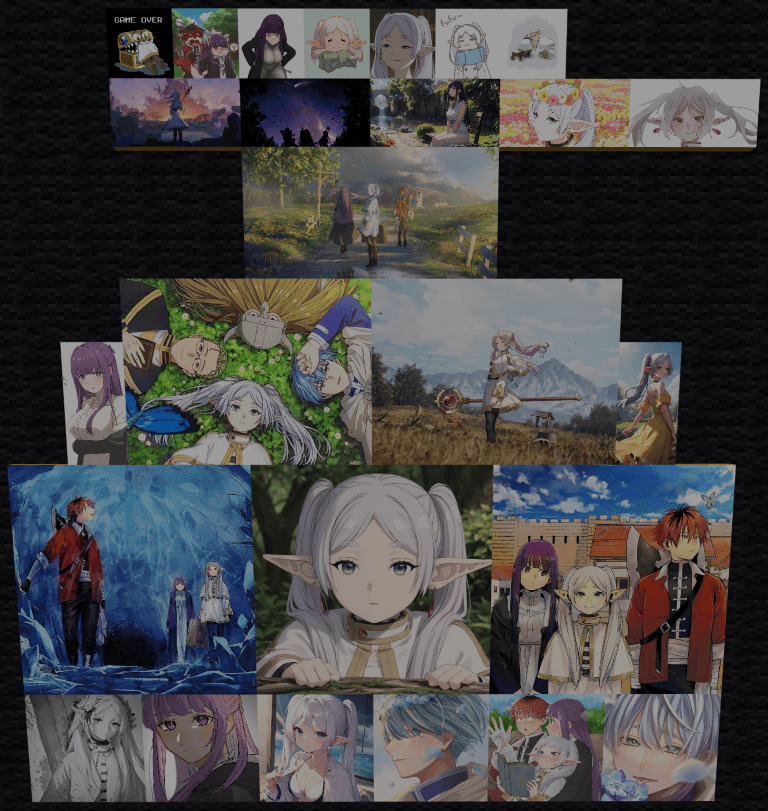 In game presentation of all included paintings.