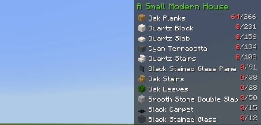 Block list on screen