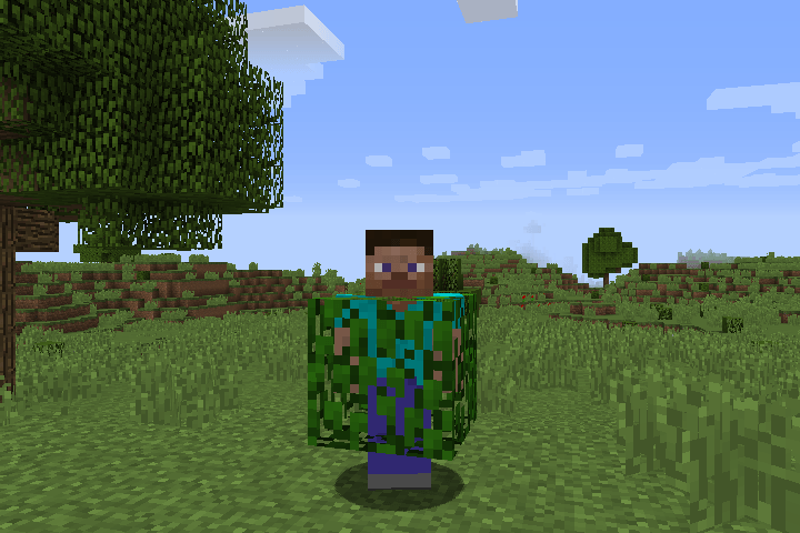 Steve has eaten a bush!