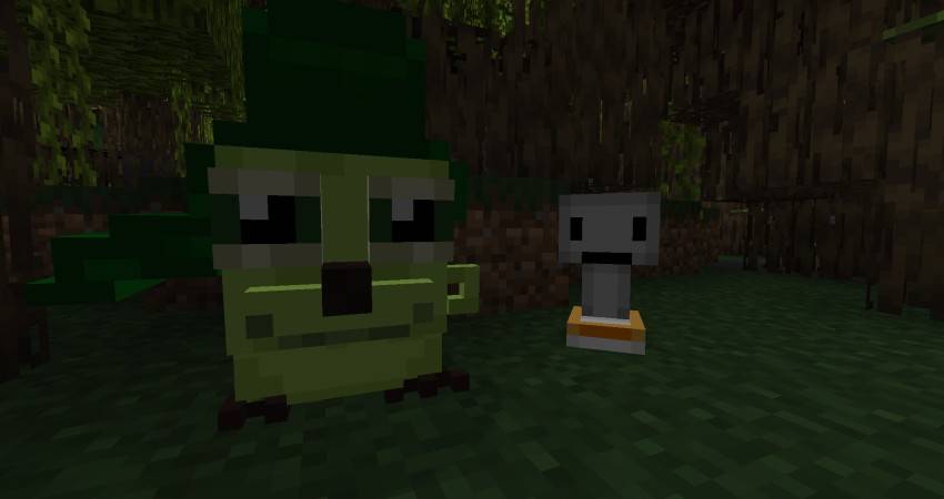 Randomness and Lokie Furby hanging out in the swamp.