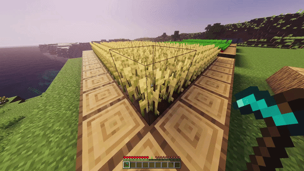 Better Harvester | Achievement Friendly - Auto Replant & Bulk Planting — Minecraft Bedrock addon, screenshot 1